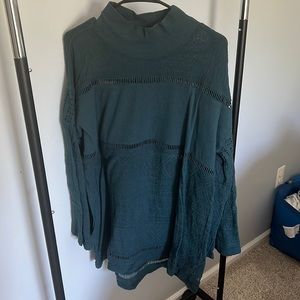 Free People teal tunic sweater